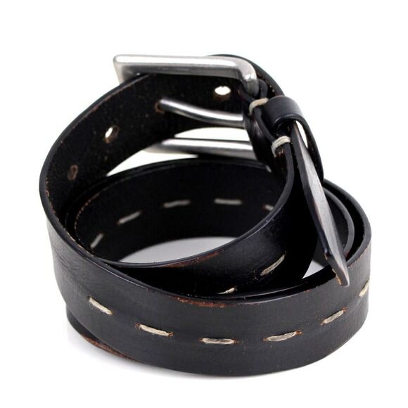 Lucky Brand DARK BROWN GENUINE LEATHER 1.25"Wd DRESS CASUAL WOMEN'S BELT M (T60 - Picture 4 of 11